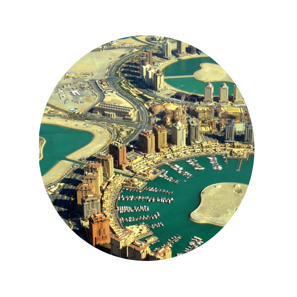 Image of a port and buildings