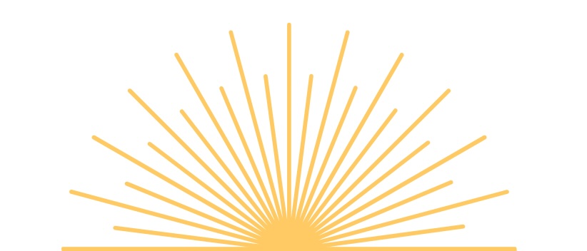 Rays of light from interoception logo